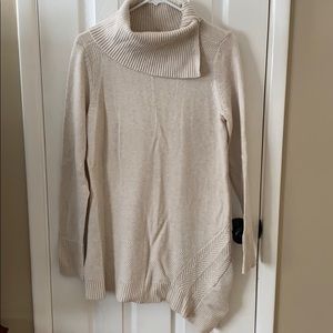 NWOT H By Halston Sweater Turtleneck Asymmetrical